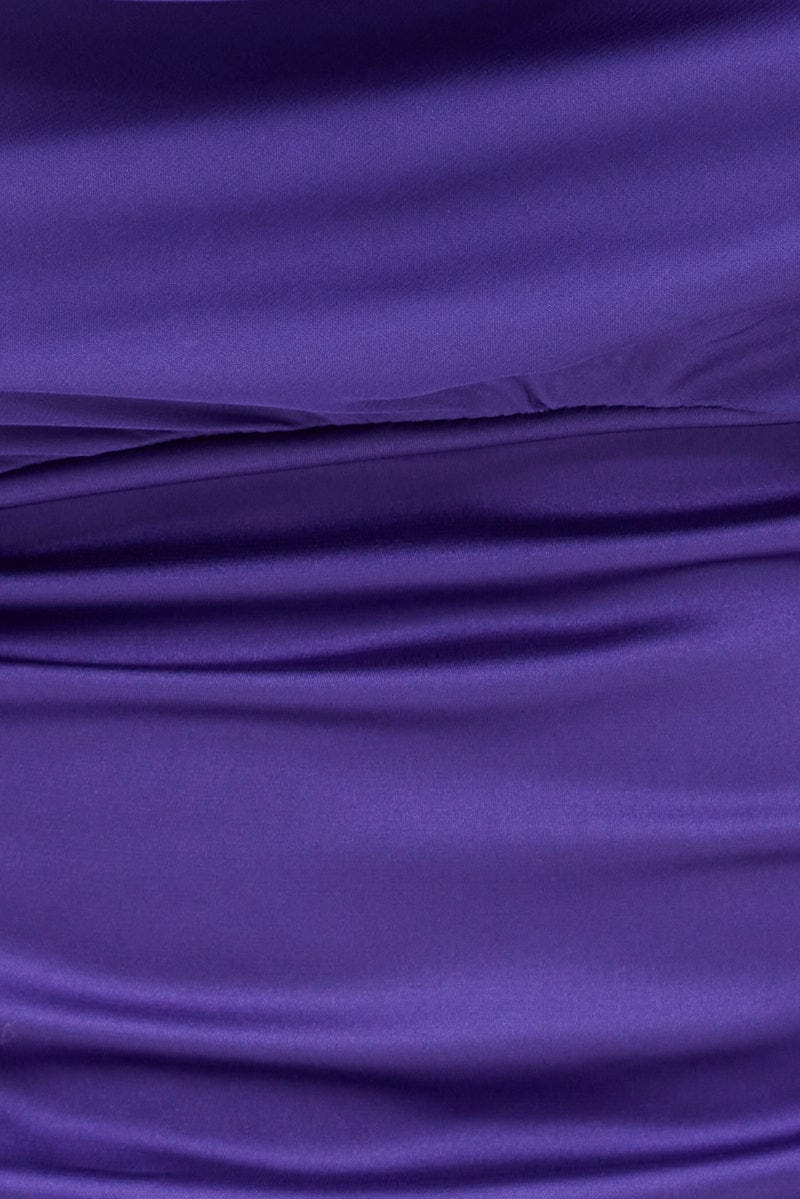 Purple Sleeveless Satin Cami Top