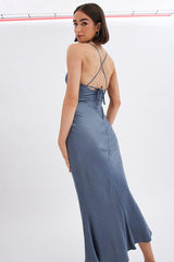 Grey Maxi Dress Sleeveless