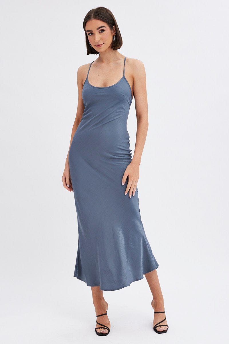 Grey Maxi Dress Sleeveless