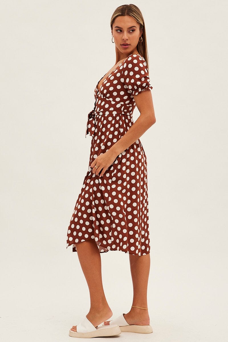 Polka Dot Midi Dress