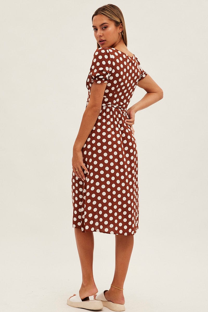 Polka Dot Midi Dress