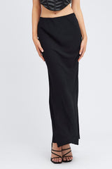 Black Maxi Bias Skirt