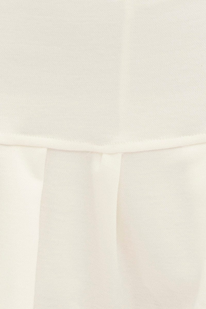 White Micro Mini Skirt Low Rise Tennis Jersey Lined