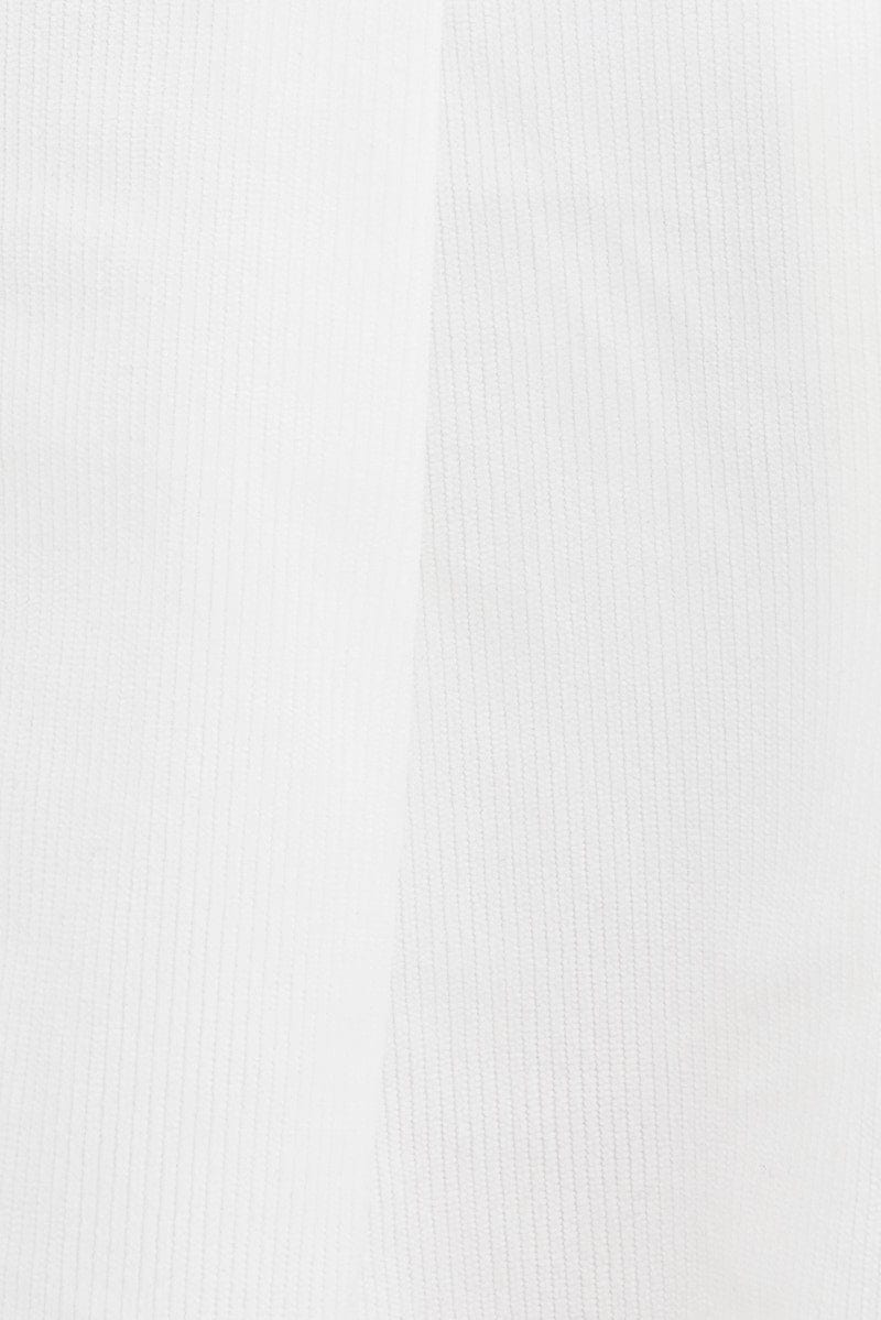 White Tennis Skirt Low Rise Micro Mini Pleated Corduroy