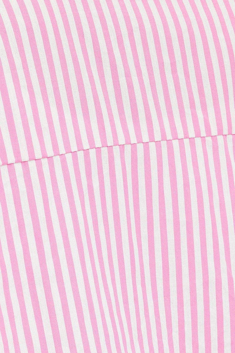 Pink Stripe Shirt Long Sleeve Stripes