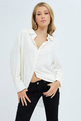 White Shirt Long Sleeve Collar