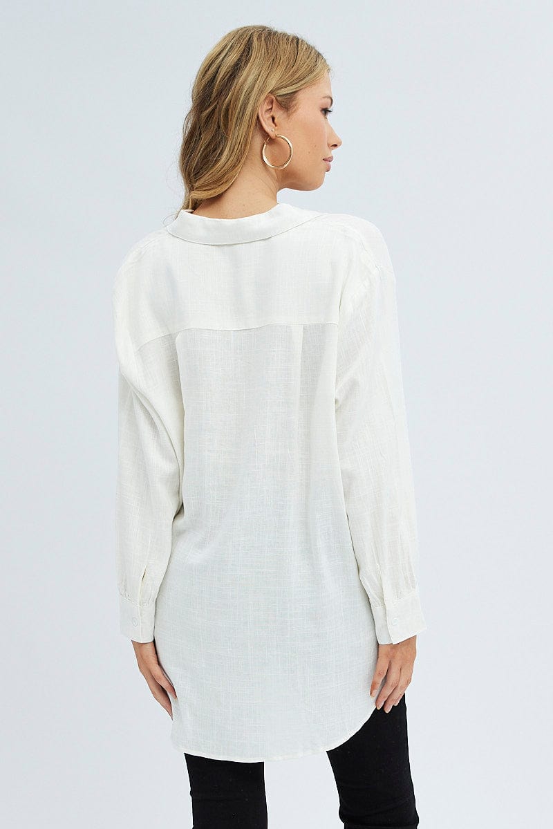 White Shirt Long Sleeve Collar