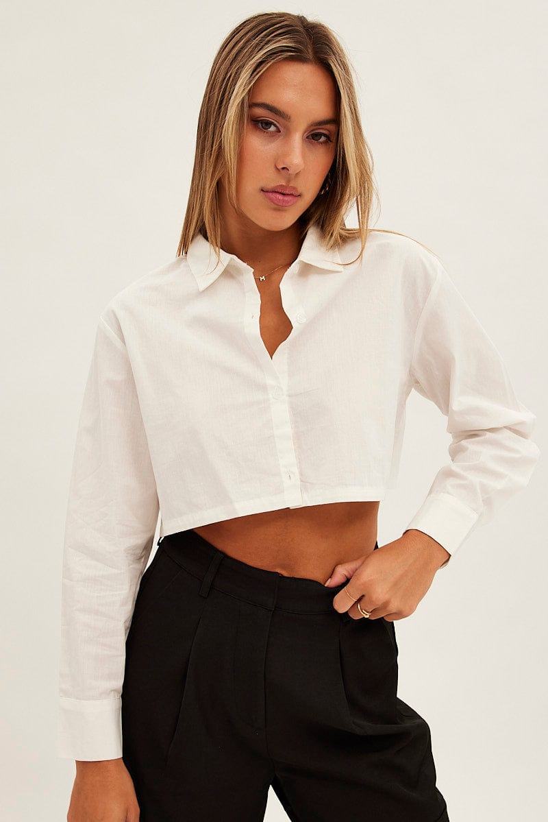 White Shirt Collar Long Sleeve