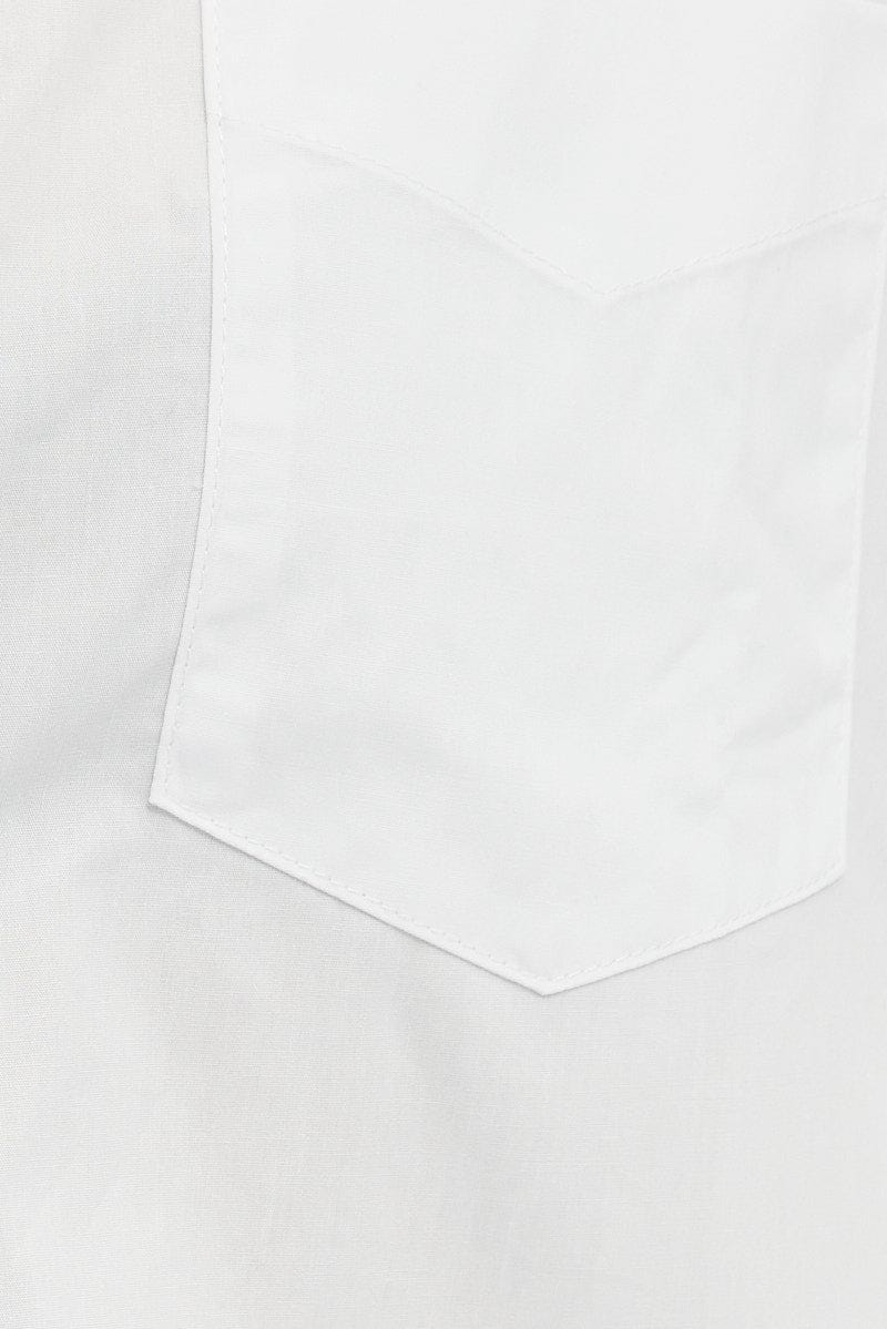 White Shirt Long Sleeve Collared Neck