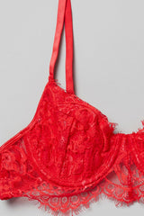 Red Lace Lingerie Set