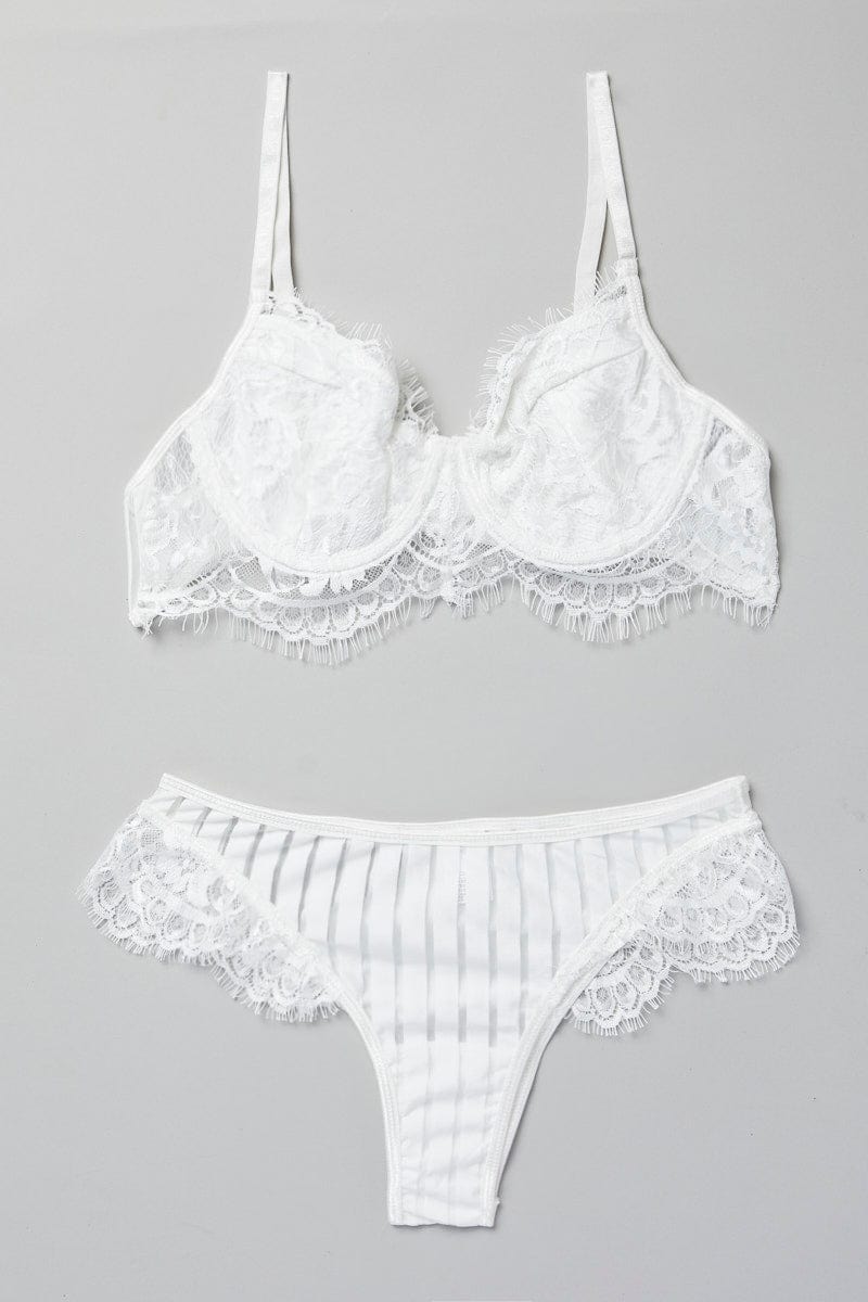 White Lace Lingerie Set