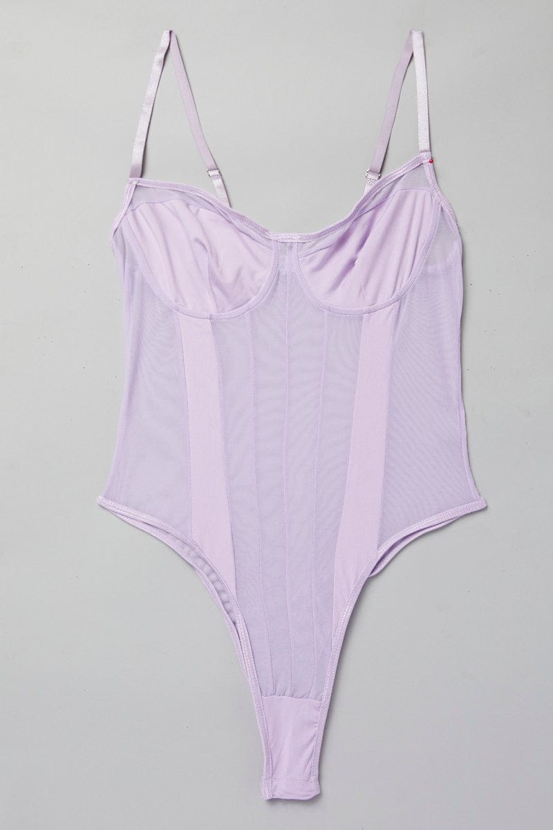 Purple One Piece Bodysuit