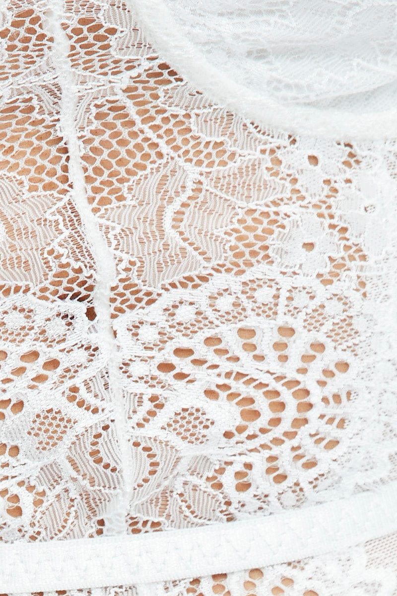 White Lace One Piece Bodysuit